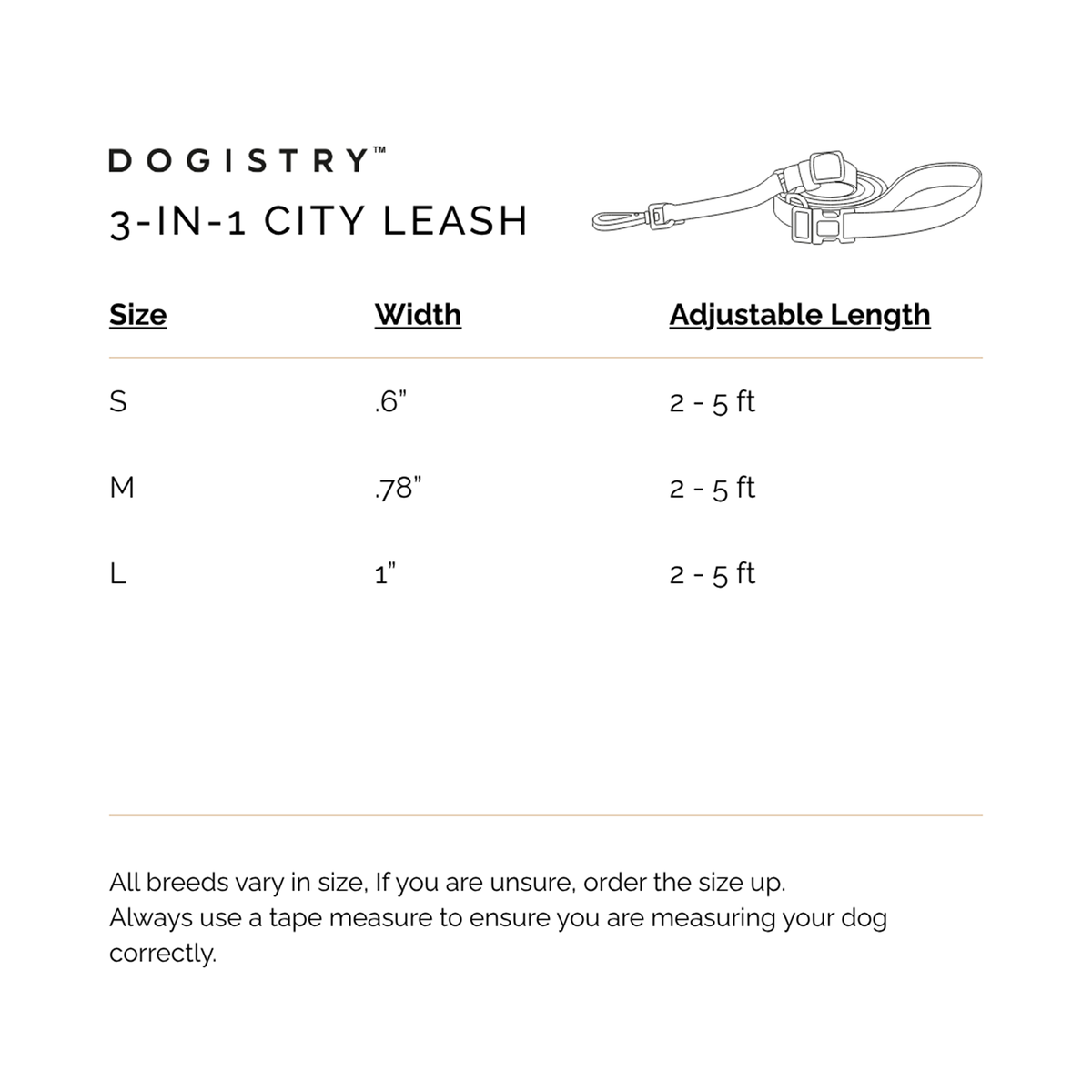 3-in-1 City Dog Leash - Iconic Red