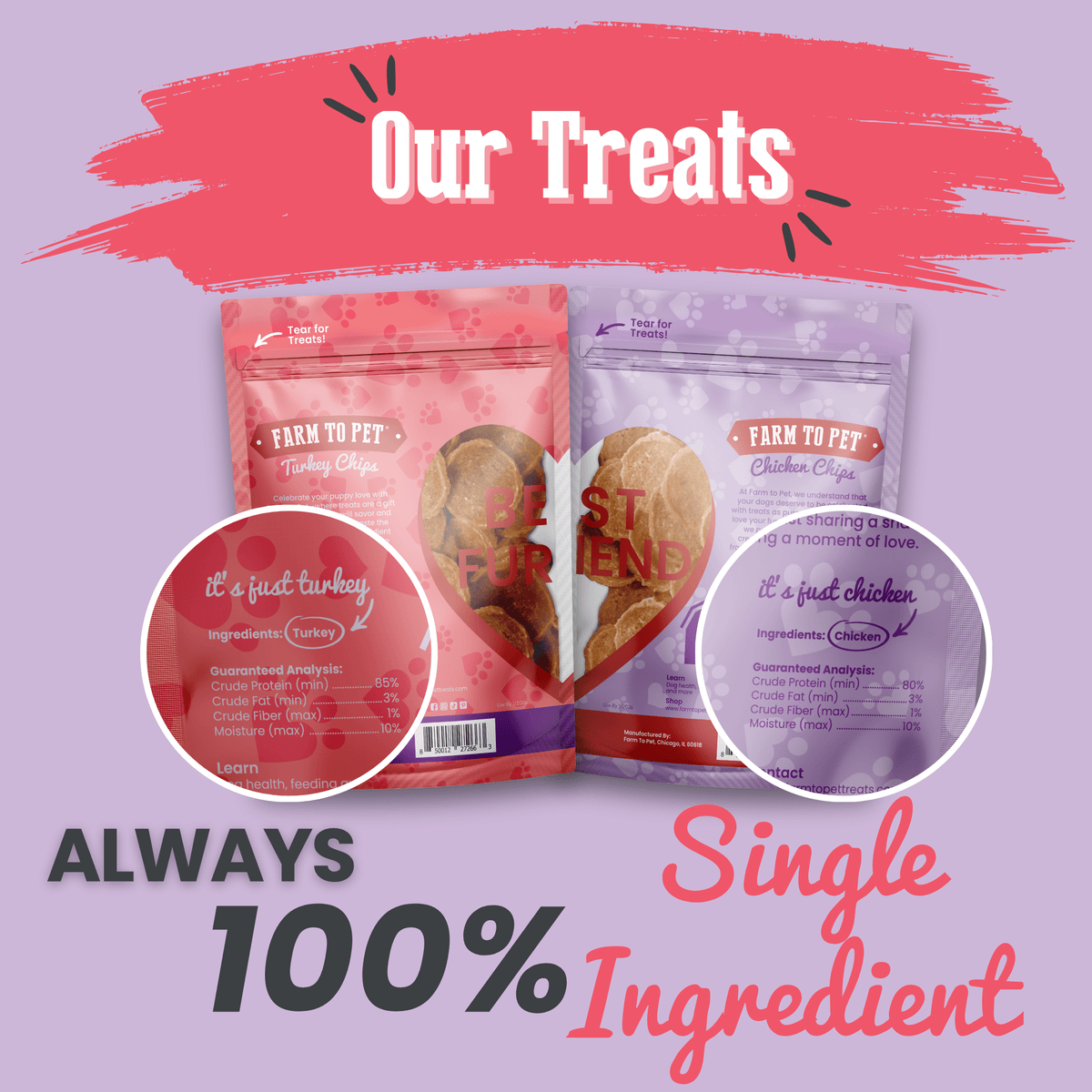 Puppy Love Dog Treat Duo | Poultry Chip Variety Pack