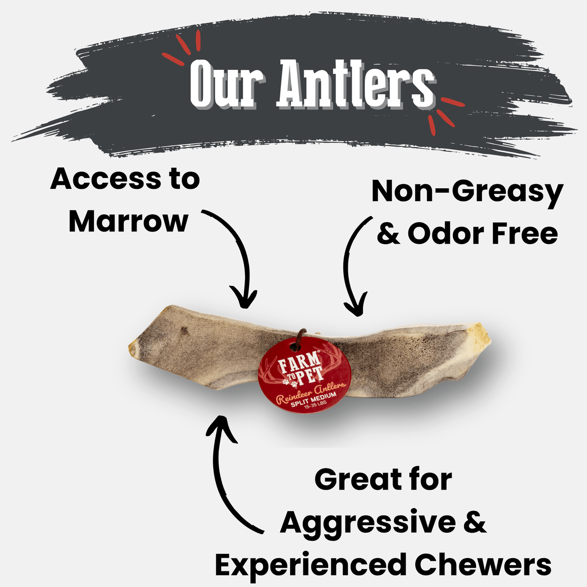Reindeer Antler Dog Chews | Organic Chews for Dogs