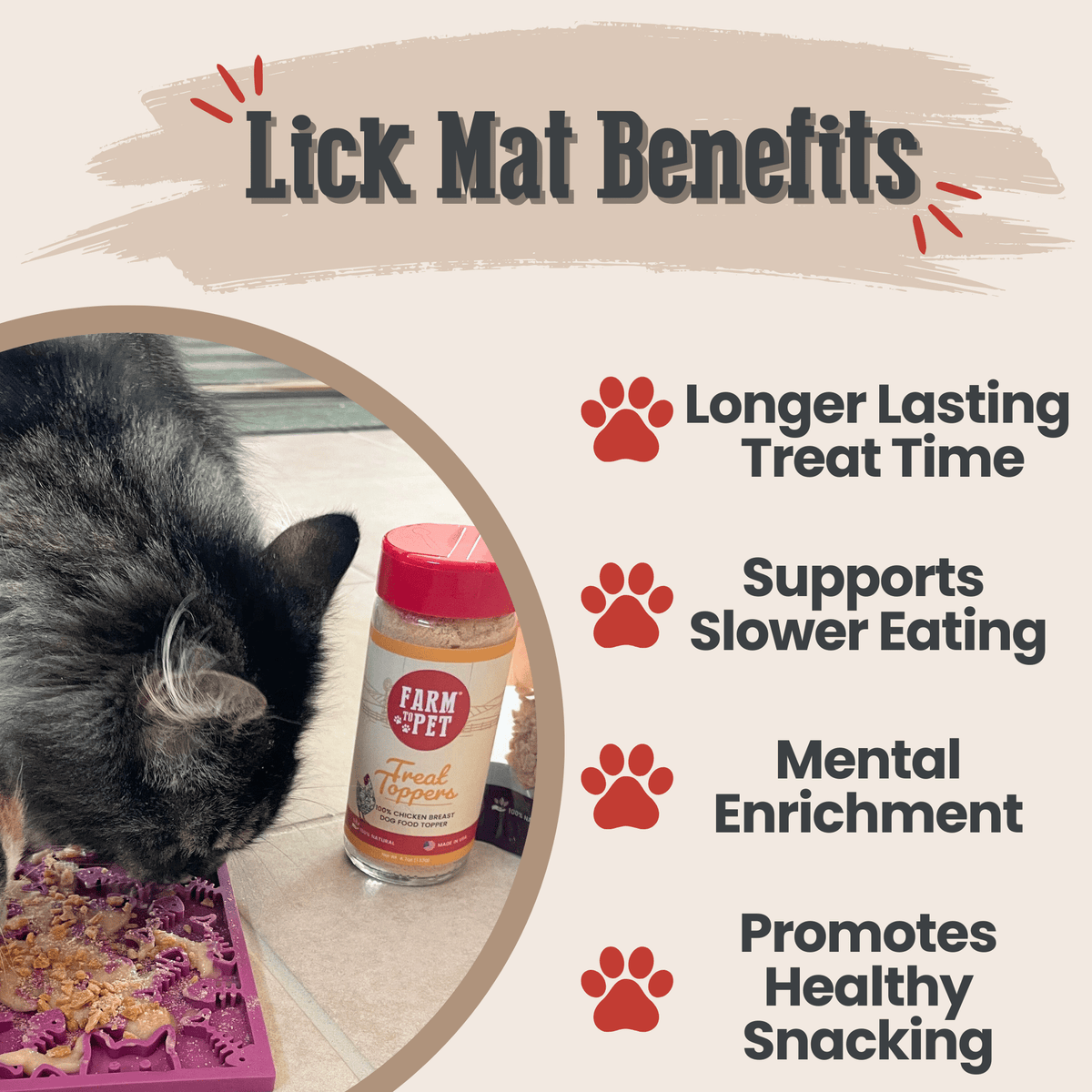 Lick Mats for Cats and Small Dogs